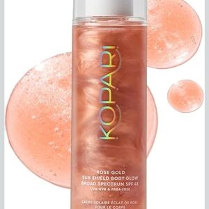 Kopari Suncare with Pink and Gold Design